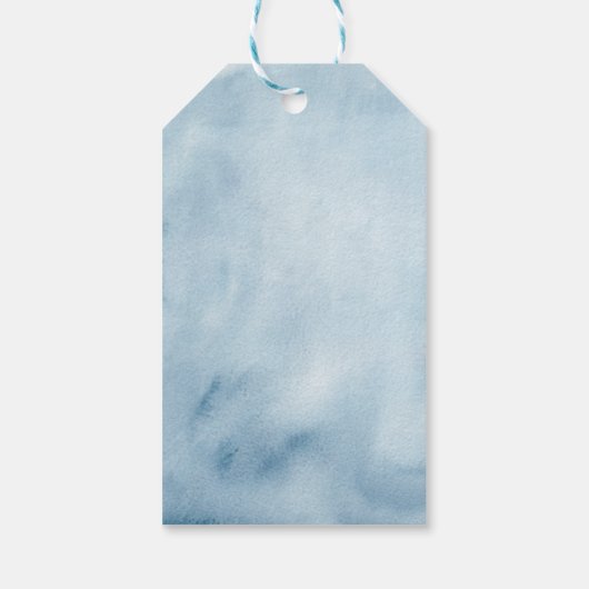 Blue Hydrangea Flower's Market Dank u Label Cadeaulabel (Achterkant)