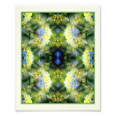 Blue Hydrangea Flowers Mirror Abstract 8x10 Foto Afdruk (Voorkant)