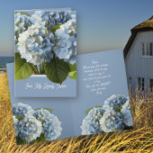 Blue Hydrangea Flowers Moederdag Bericht Kaart