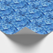 Blue Hydrangea Flowers pattered Cadeaupapier (Hoek)