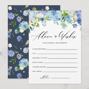 Blue Hydrangea Flowers Pensioen Wensen Advieskaart