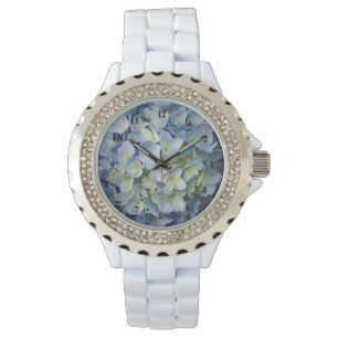 Blue Hydrangea Flowers Photo Horloge