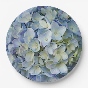 Blue Hydrangea Flowers Photo Papieren Bordje
