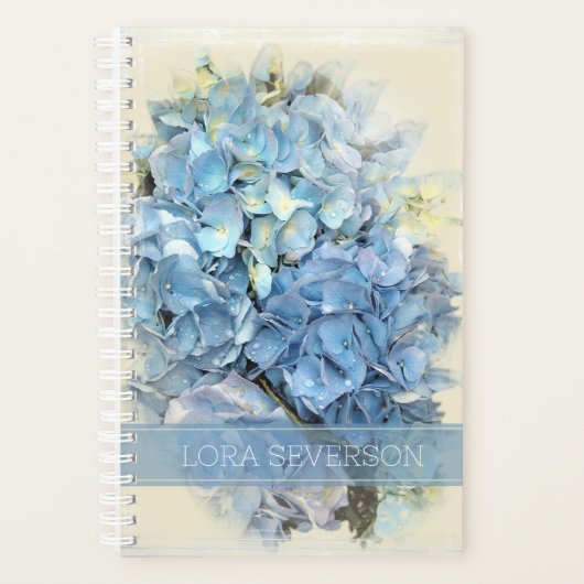 Blue Hydrangea Flowers Planner (Voorkant)