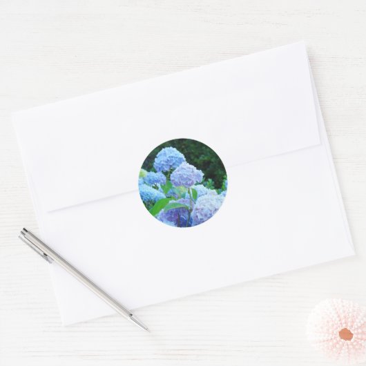 Blue Hydrangea Flowers stickers Zomertuin (Envelop)