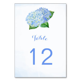 Blue Hydrangea Flowers Table Number Kaarten