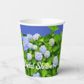 Blue Hydrangea Flowers Vrijgezellenfeest Papieren Bekers (Links)