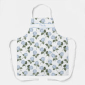 Blue Hydrangea Flowers Watercolor Apron Schort (Voorkant)