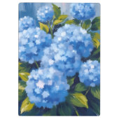 Blue Hydrangea Flowers Watercolor Floral Klembord (Achterkant)