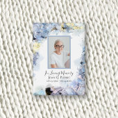 Blue Hydrangea Flowers Waterverf begrafenis Button