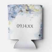 Blue Hydrangea Flowers Waterverf Wedding Favor Blikjeskoeler (Achterkant)