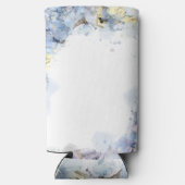 Blue Hydrangea Flowers Waterverf Wedding Favor Seltzer Blikjeskoeler (Achterkant)