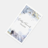 Blue Hydrangea Flowers Waterverf Wedding Servet (Hoek)