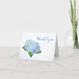 Blue Hydrangea Flowers Wedding Bedankkaart