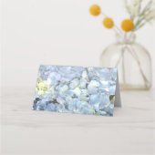 Blue Hydrangea Flowers Wedding Charity Favors Plaatskaartje (Achterkant)