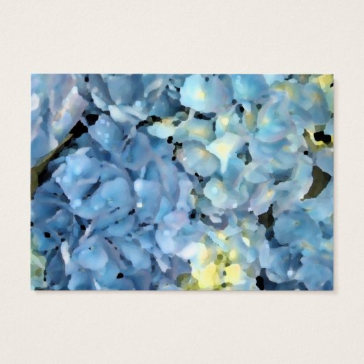 Blue Hydrangea Flowers Wedding Charity Kaart (Achterkant)