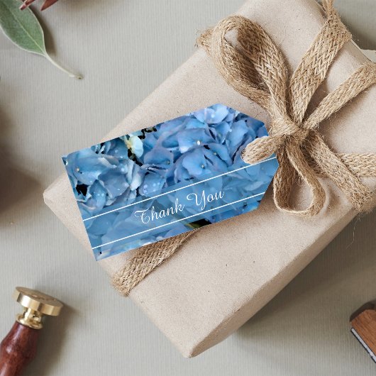 Blue Hydrangea Flowers Wedding Favor Labels Cadeaulabel
