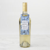 Blue Hydrangea Flowers Wedding Flessenhanger (Op fles)