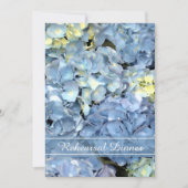Blue Hydrangea Flowers Wedding Rehearsal Dinner Kaart (Voorkant)