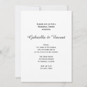 Blue Hydrangea Flowers Wedding Rehearsal Dinner Kaart (Achterkant)