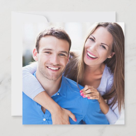 Blue Hydrangea Fotorepetitie diner Kaart (Achterkant)