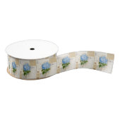 Blue Hydrangea French Ephemera Ribbon Grosgrain Lint (Spoel)