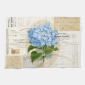  Blue Hydrangea French Ephemera Towel Theedoek (Horizontaal)