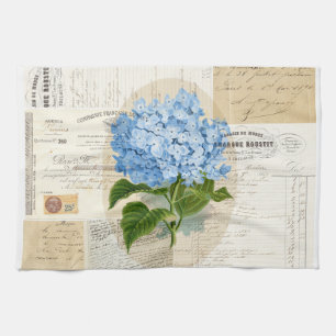  Blue Hydrangea French Ephemera Towel Theedoek