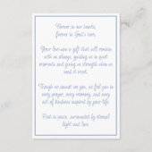 Blue Hydrangea Funeral Memorial Prayer Card Informatiekaartje (Achterkant)