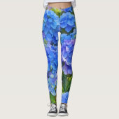 Blue Hydrangea Garden Art Leggings (Voorkant)