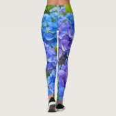 Blue Hydrangea Garden Art Leggings (Achterkant)