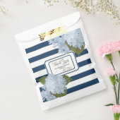 Blue Hydrangea Garden Floral Navy Wit Dank u Bedankzakje (Gezegeld)
