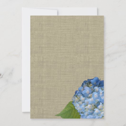 Blue Hydrangea Garden Party Verjaardag Kaart (Achterkant)
