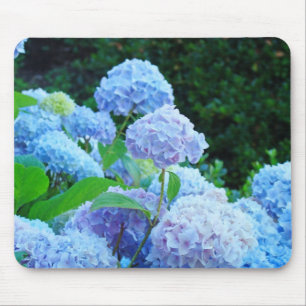 Blue Hydrangea Gardens mousepad Floral Flowers Muismat