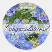 BLUE HYDRANGEA ~ Gefeliciteerd ~ Stickers (Voorkant)