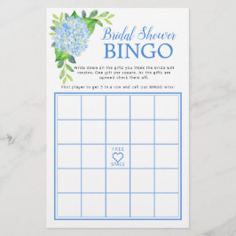 Blue Hydrangea Geometric Vrijgezellenfeest Bingo G