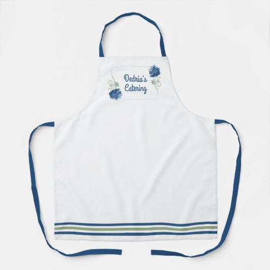 Blue Hydrangea, gepersonaliseerd Schort (Voorkant)