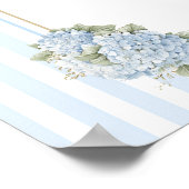 Blue Hydrangea Gepersonaliseerd sign Poster (Hoek)