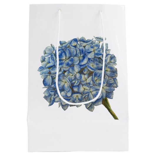 Blue Hydrangea Gift Bag Medium Cadeauzakje (Achterkant)