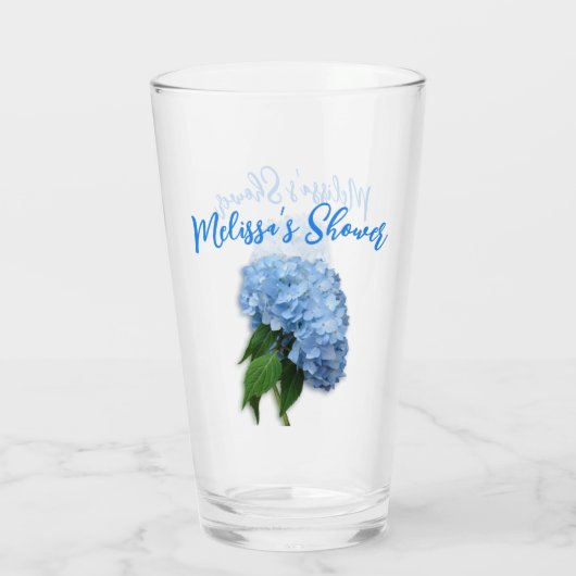 Blue Hydrangea Glas (Achterkant)