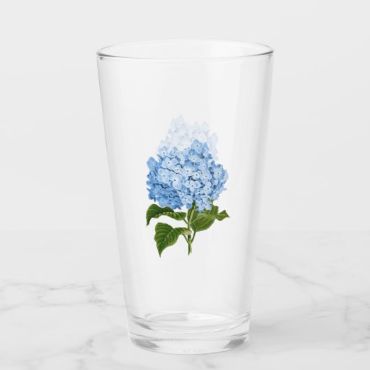 Blue Hydrangea Glass Glas (Achterkant)