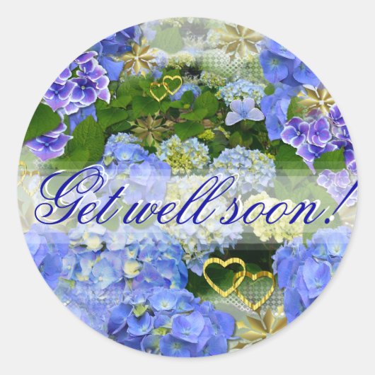 BLUE HYDRANGEA ~ "Goed gedaan" ~ Stickers (Voorkant)