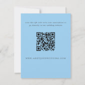 Blue Hydrangea Grand-millennial Wedding RSVP Kaart (Achterkant)
