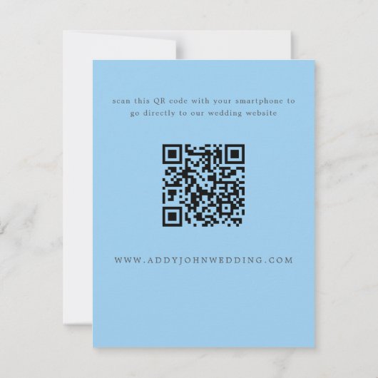 Blue Hydrangea Grand-millennial Wedding RSVP Kaart (Achterkant)