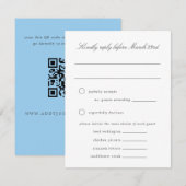 Blue Hydrangea Grand-millennial Wedding RSVP Kaart (Voorkant / Achterkant)