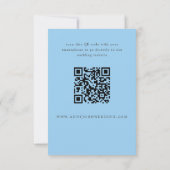 Blue Hydrangea Grand-millennial Wedding RSVP Kaart (Achterkant)