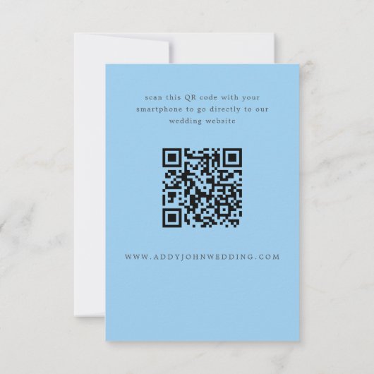 Blue Hydrangea Grand-millennial Wedding RSVP Kaart (Achterkant)