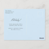 Blue Hydrangea Grandmillennial Baby shower Briefkaart (Achterkant)