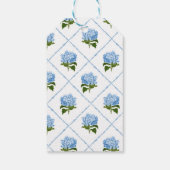 Blue Hydrangea Grandmillennial Bedankt Cadeaulabel (Achterkant)