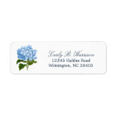 Blue Hydrangea Grandmillennial Retouradres Etiket (Voorkant)